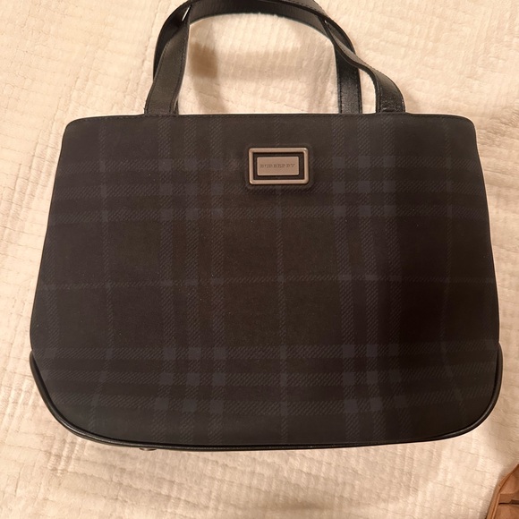 Burberry Handbags - Burberry Black and blue Plaid Women's Bag- see video